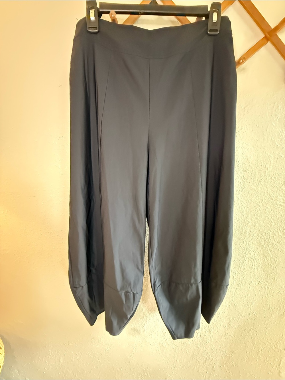 Women’s Black Draped Barrel Pants - Stylish Everyday Comfort